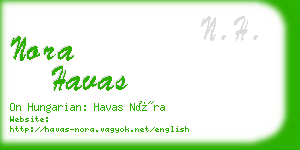 nora havas business card
